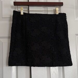 LPA Black Floral Lace Mini Skirt